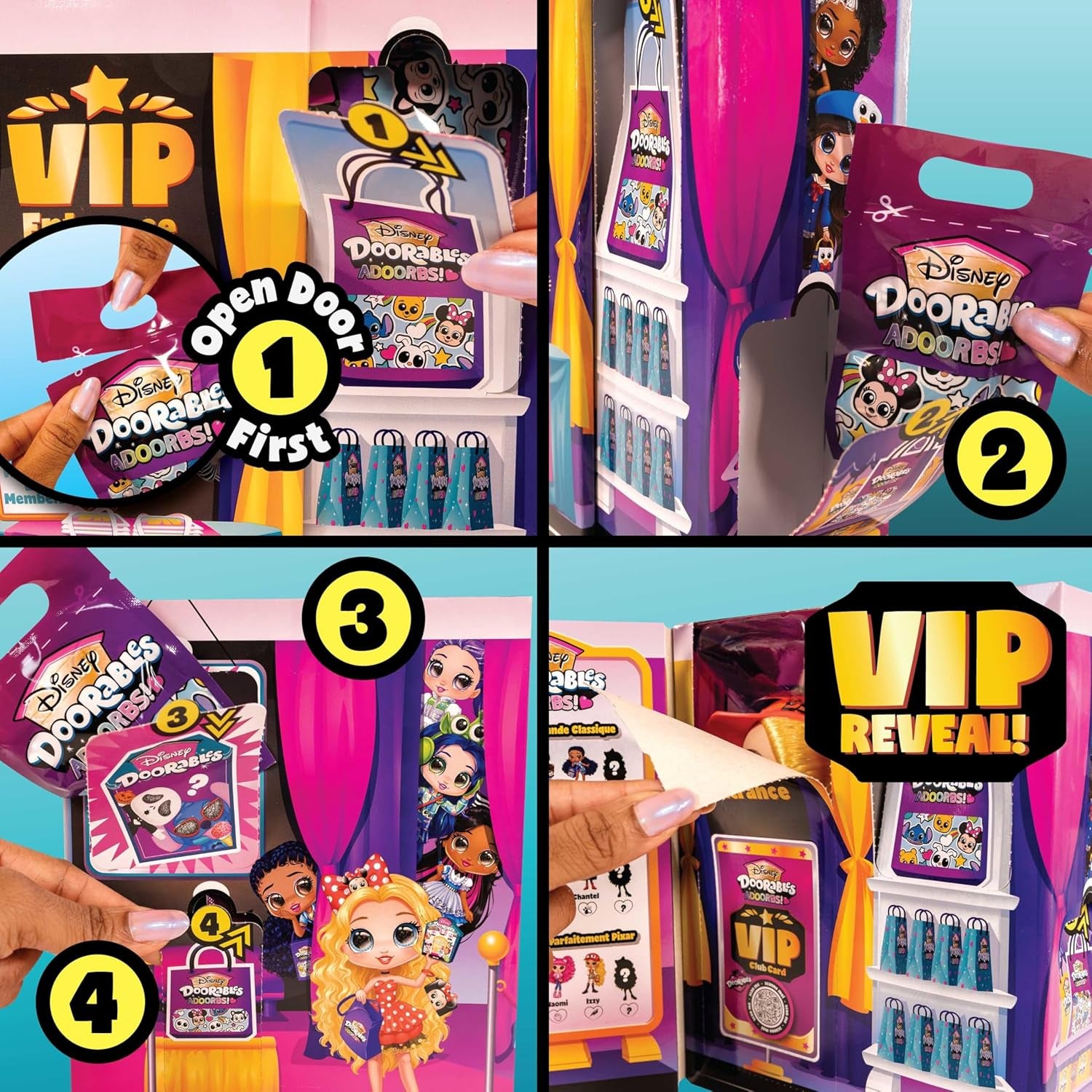 Disney Doorables Adoorbs Série 1 Poupées à collectionner avec accessoires, 14 cm, poupée tendance, jouet à partir de 5 ans, Just Play