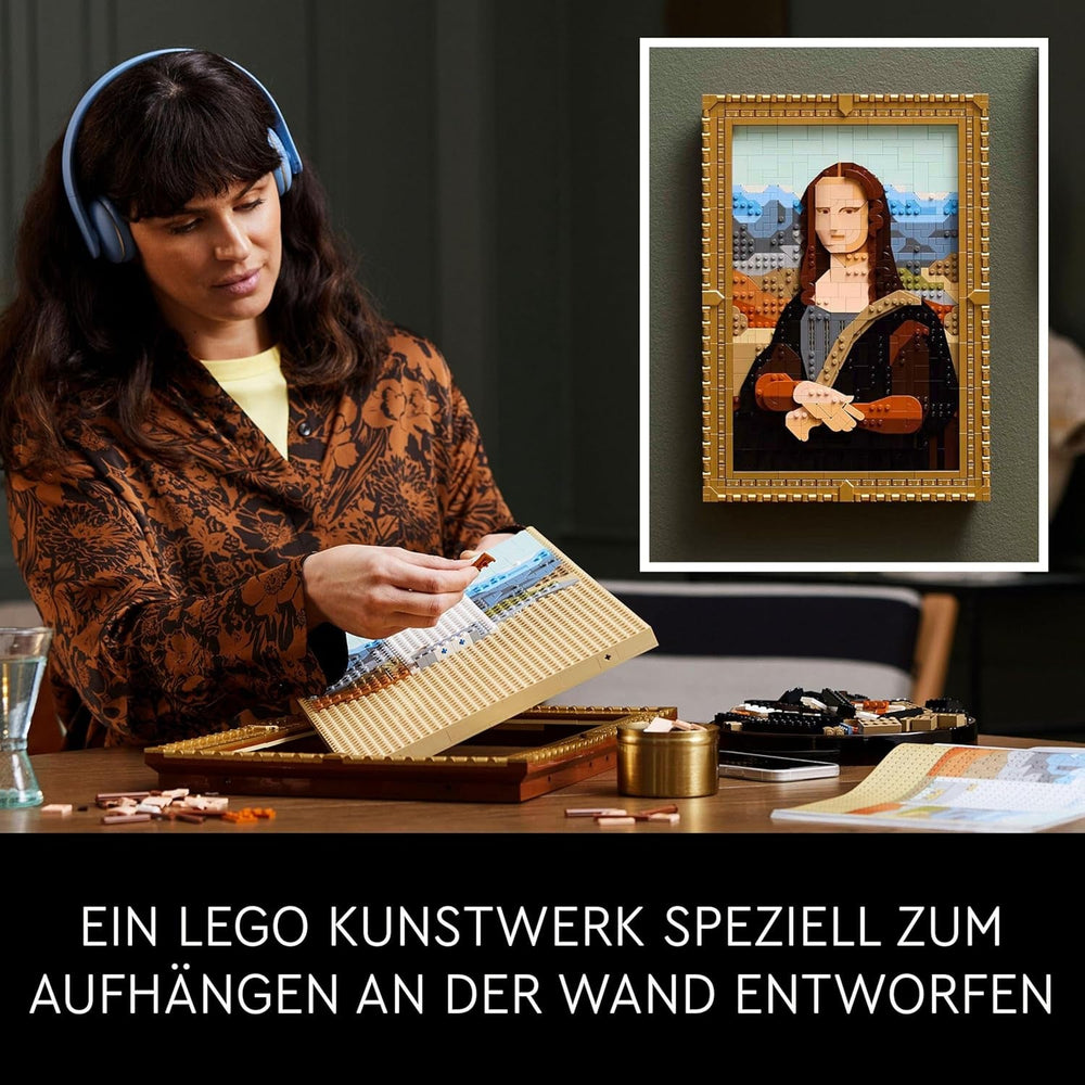 LEGO Art Mona Lisa, ensemble adulte, peinture de Léonard de Vinci à suspendre, activité créative pour hommes et femmes, cadeau pour les amateurs d'art, art de la Renaissance italienne 31213 Ensembles de construction Besuche den LEGO-Store