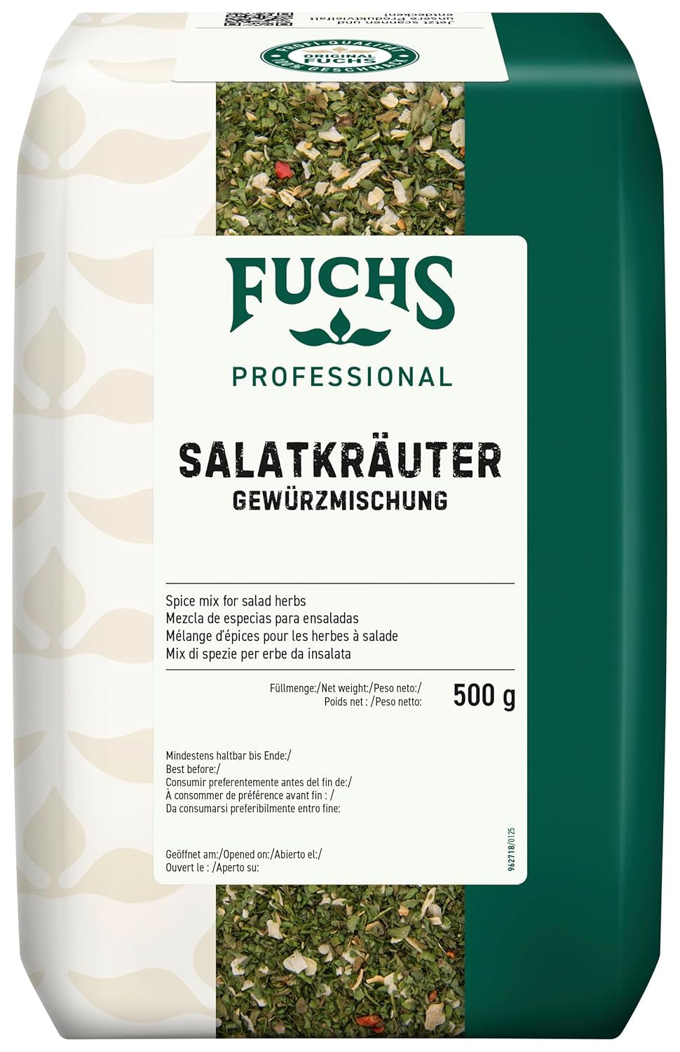 - Salatkräuter | Pour la préparation de vinaigrettes Profi-Qualität für Großverbraucher | 0,5 kg dans un sac recyclable