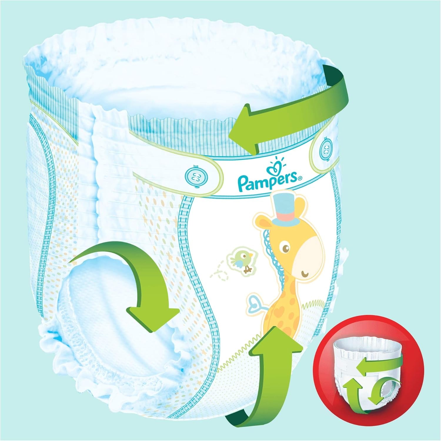 Pampers (ancienne version), culottes, taille 4, 9 kg-15 kg, paquet de trois (1 x 88 couches)