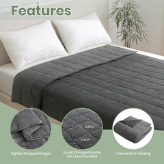 Couverture lestée 8 kg Couverture lestée Couverture lourde pour dormir adultes Gris 150 x 200 cm Couverture lestée Couverture lestée Couverture de vie moelleuse Good Nite Lits et couvertures