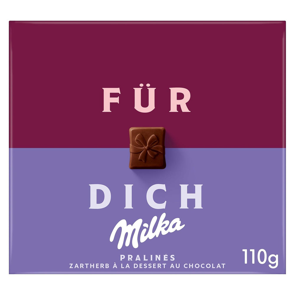 Praline Milka For You – Chocolat au lait alpin fourré à la fine crème de cacao – 10 x 110g