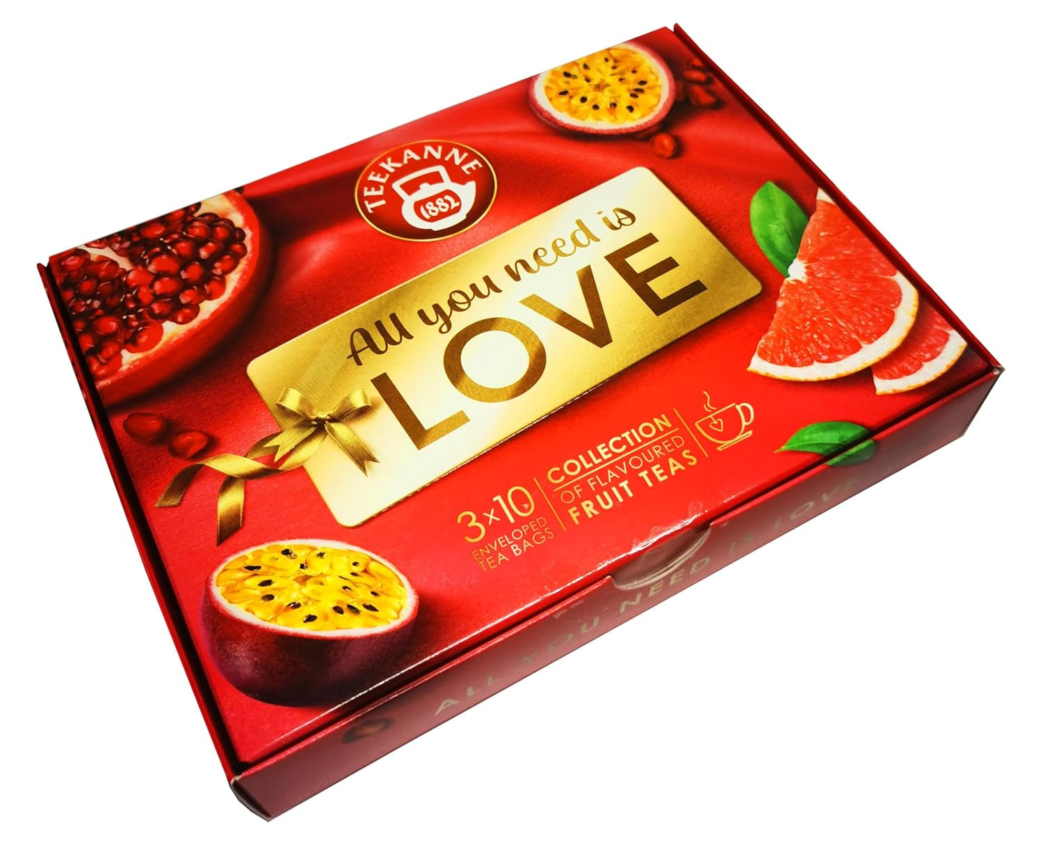 TEEKANNE Love Collection Coffret Mélange Exclusif de Thé aux Fruits - 3 X 10 Sachets - 65 G