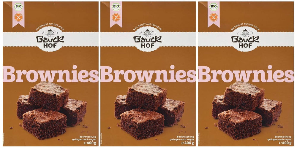 Brownies Sans Gluten, Pack 3Er (3 X 400 G) - Bio Naty Shop