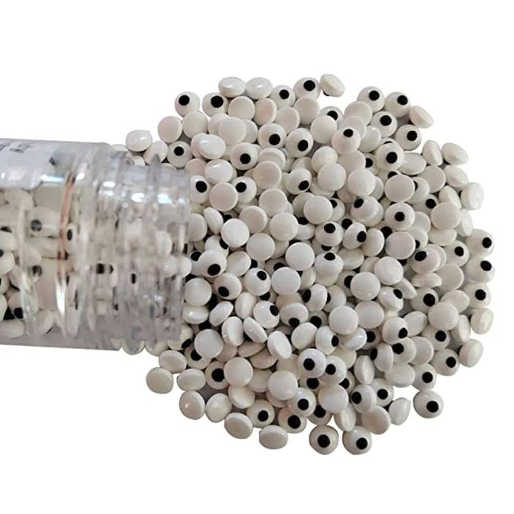 Décorations comestibles, bonbons et pépites, pour Halloween, 100 grammes Sprinkles Naty Shop Petits yeux, blanc