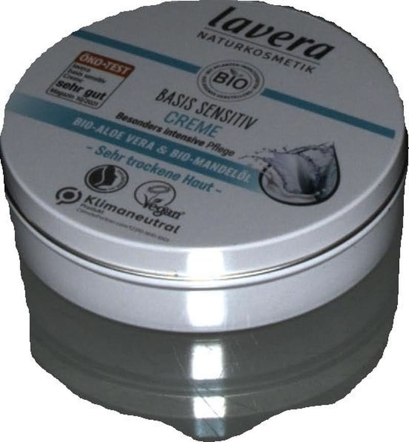 Lavera Basis Sensitiv, soin intensif pour peaux sèches à l'Aloe Vera et à l'huile d'amande, 150 ml Naty Shop