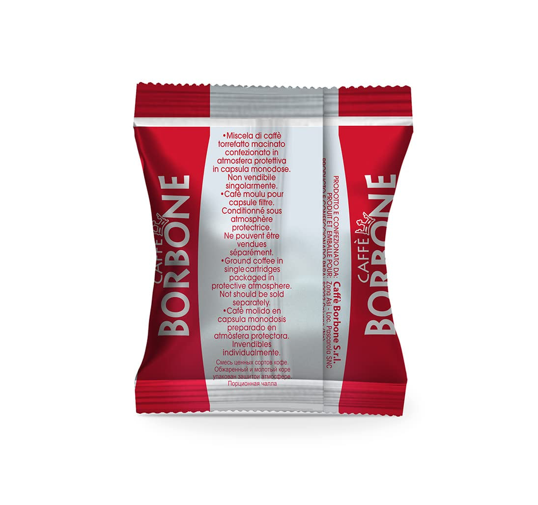 Caffè Borbone Respresso, Rote Kaffeemischung - 50 Kapseln - Compatible avec Nespresso®* Haushalts-Espressomaschinen