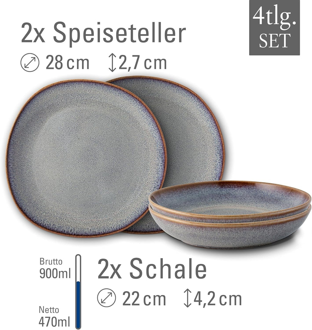 Like. de Villeroy & Boch Lave Beige set de cină 4 piese Seturi vesela masa Naty Shop