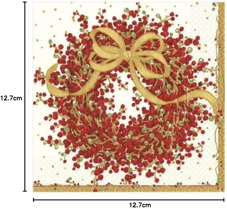 Serviettes en papier triple épaisseur 8070C, 20 pièces, 25 x 25 cm, poivre