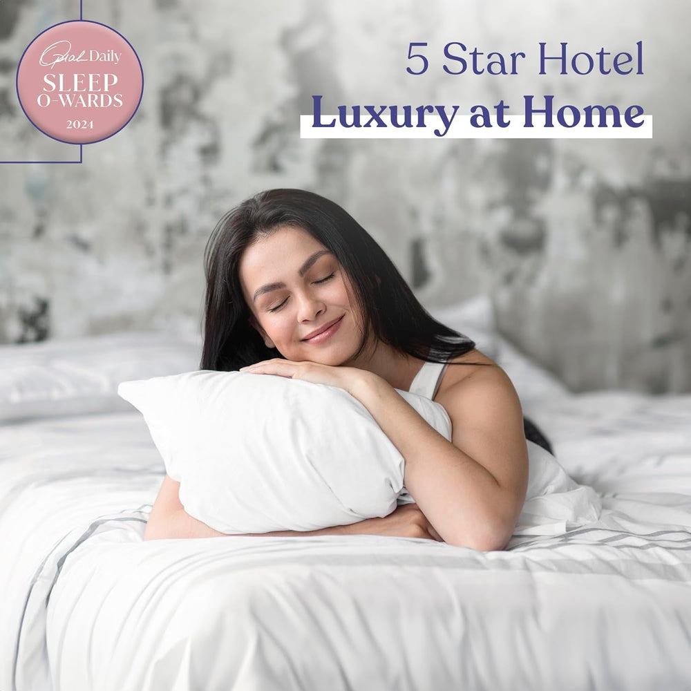 Fluffco Oreiller alternatif en duvet Oreiller standard pour dormir Oreiller queen Oreiller de lit Oreiller de couchage latéral Oreiller de refroidissement Oreiller d'hôtel Oreiller cervical Oreiller de voyage (standard ferme) Oreillers standard Naty Shop