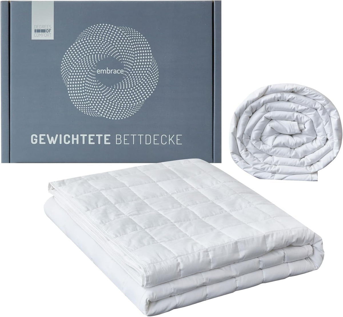 Degrés de Confort Couverture lestée 135X200Cm 7Kg, couverture thérapeutique anti-stress en 100% coton, couverture lourde Couverture lestée pour adultes Peut améliorer le sommeil et réduire le stress Degrés de Confort Lits et Couvertures 135 X 200 Cm 7,0 Kilogrammes