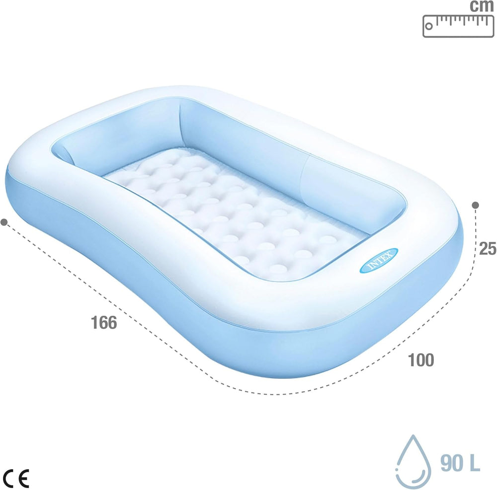 Piscine Rectangulaire Intex - Piscine Enfant Hors Sol - Piscine Enfant - 166 x 100 cm x 25 cm - À partir de 2 ans