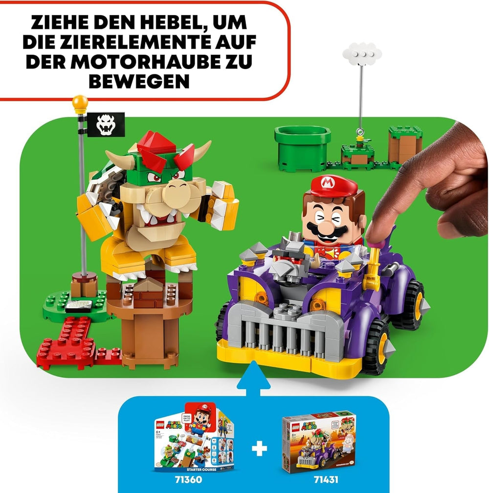 LEGO Super Mario Bowser's Monster Cart Expansion Set Jouet de voiture Bowser pour garçons et filles Ensemble de personnage unique Cadeau de joueur pour 8 ans 71431 Jeux de construction Besuche den LEGO-Store