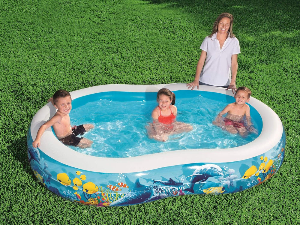 Piscină Bestway Family Sea Ground, 262 x 157 x 46 cm, multicoloră