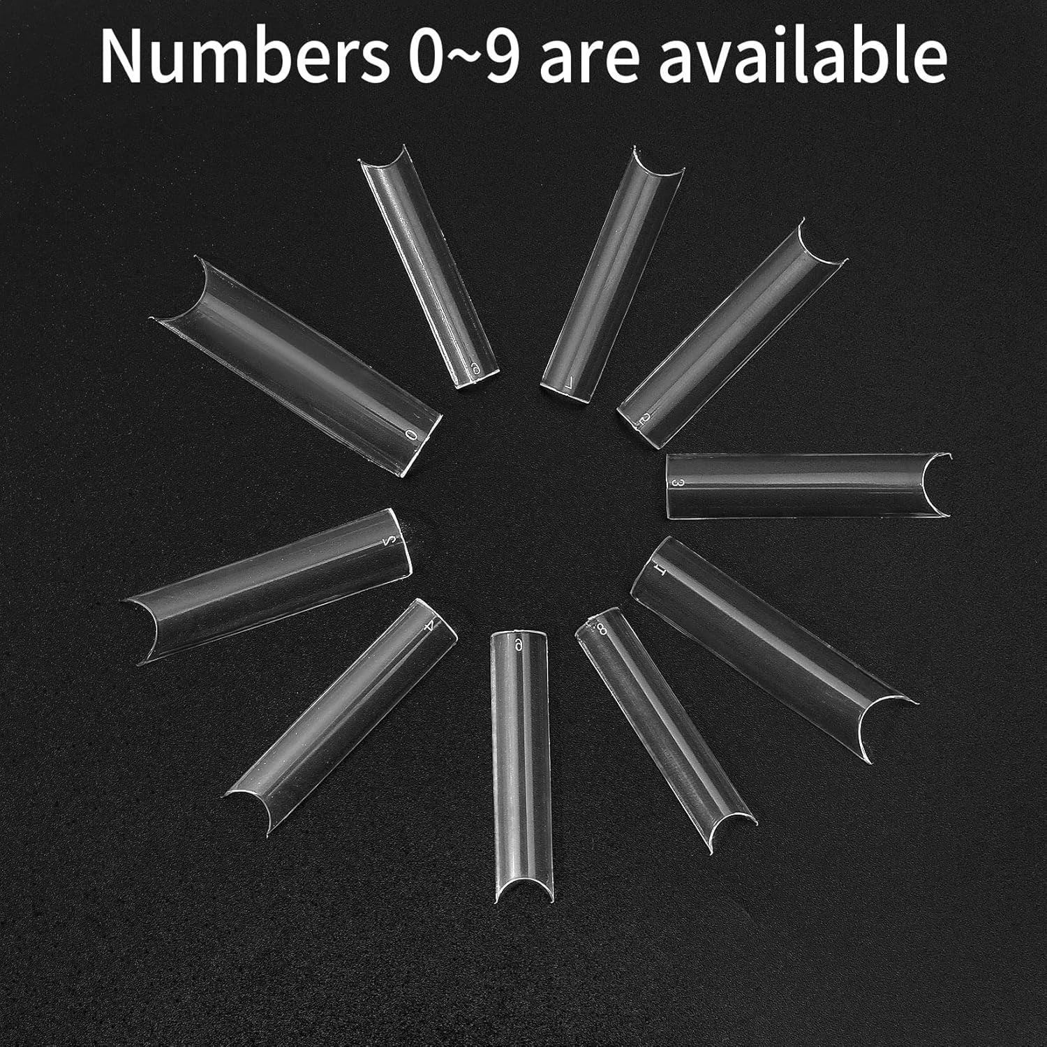 200pcs Faux Ongles, Acrylique Artificiel Ongles, Français Faux Ongles, Extra Long Droit Carré Clair Faux Ongles Conseils pour Salons de Manucure DIY