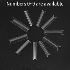 200pcs Faux Ongles, Acrylique Artificiel Ongles, Français Faux Ongles, Extra Long Droit Carré Clair Faux Ongles Conseils pour Salons de Manucure DIY