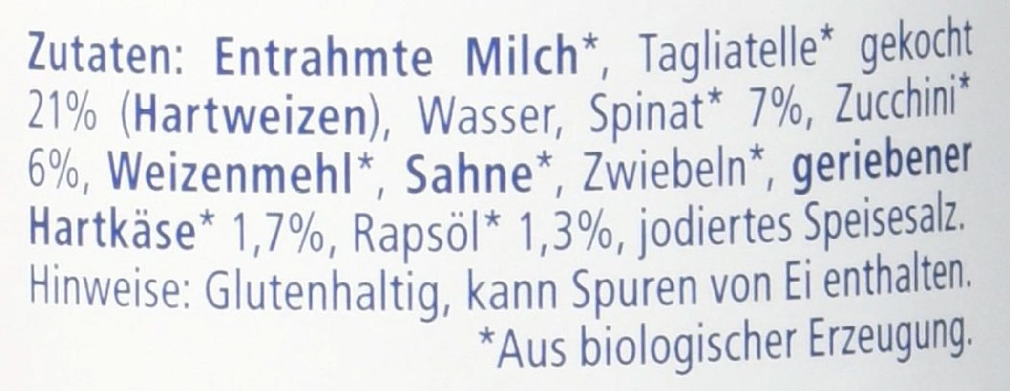 Hipp Pasta Bambini - Tagliatelle în sos de spanac și brânză, pachet de 6 (6 X 250 grame) Mama si Copilul Naty Shop