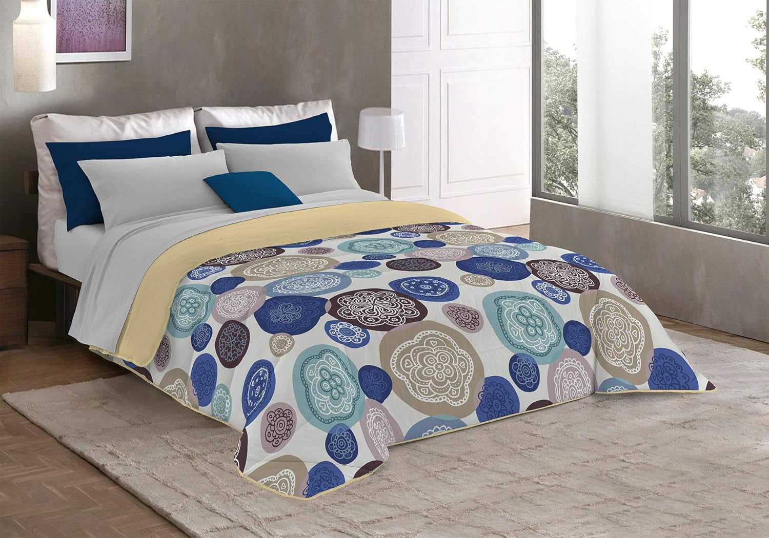 Fantasy T-Fa-Hypnotic-1P Couette hiver, Microfibre, Hypnotique, 170X260Cm Couettes et couettes Naty Shop Murrine 220X260 Cm