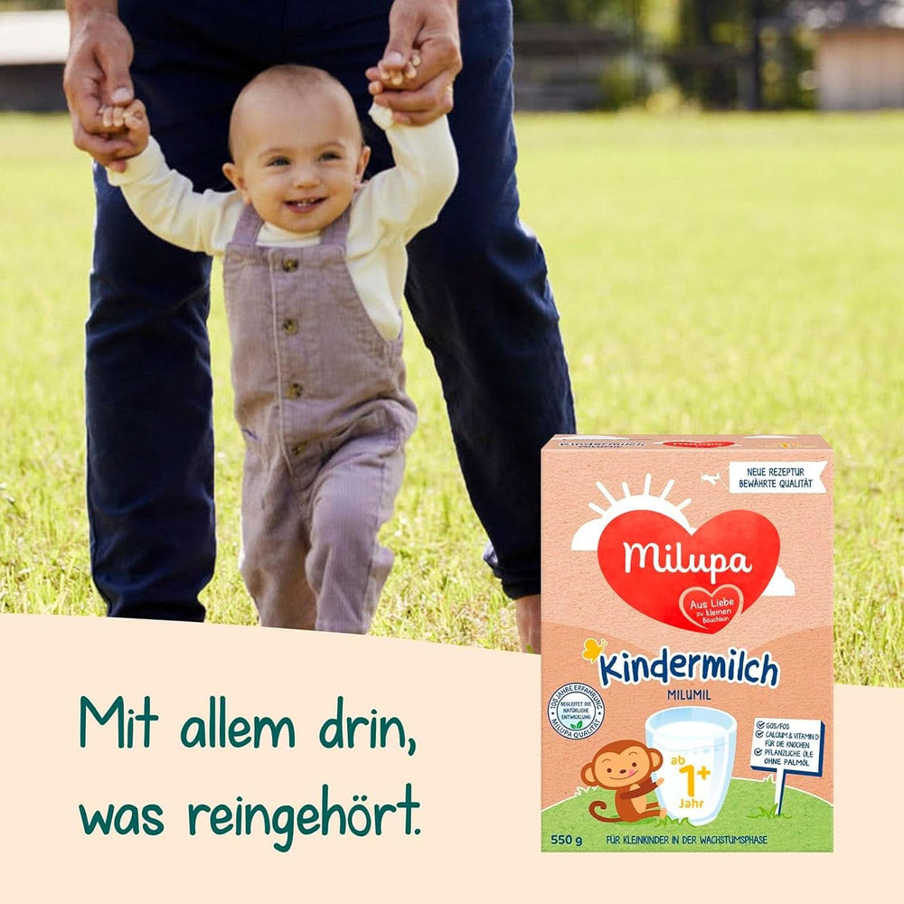 Milupa Lait pour enfants Milumil 1 plus - à partir de 1 an - pour les petits enfants en phase de croissance - accompagne le développement naturel - 5 x 550 g de poudre Mère et Enfant Naty Shop