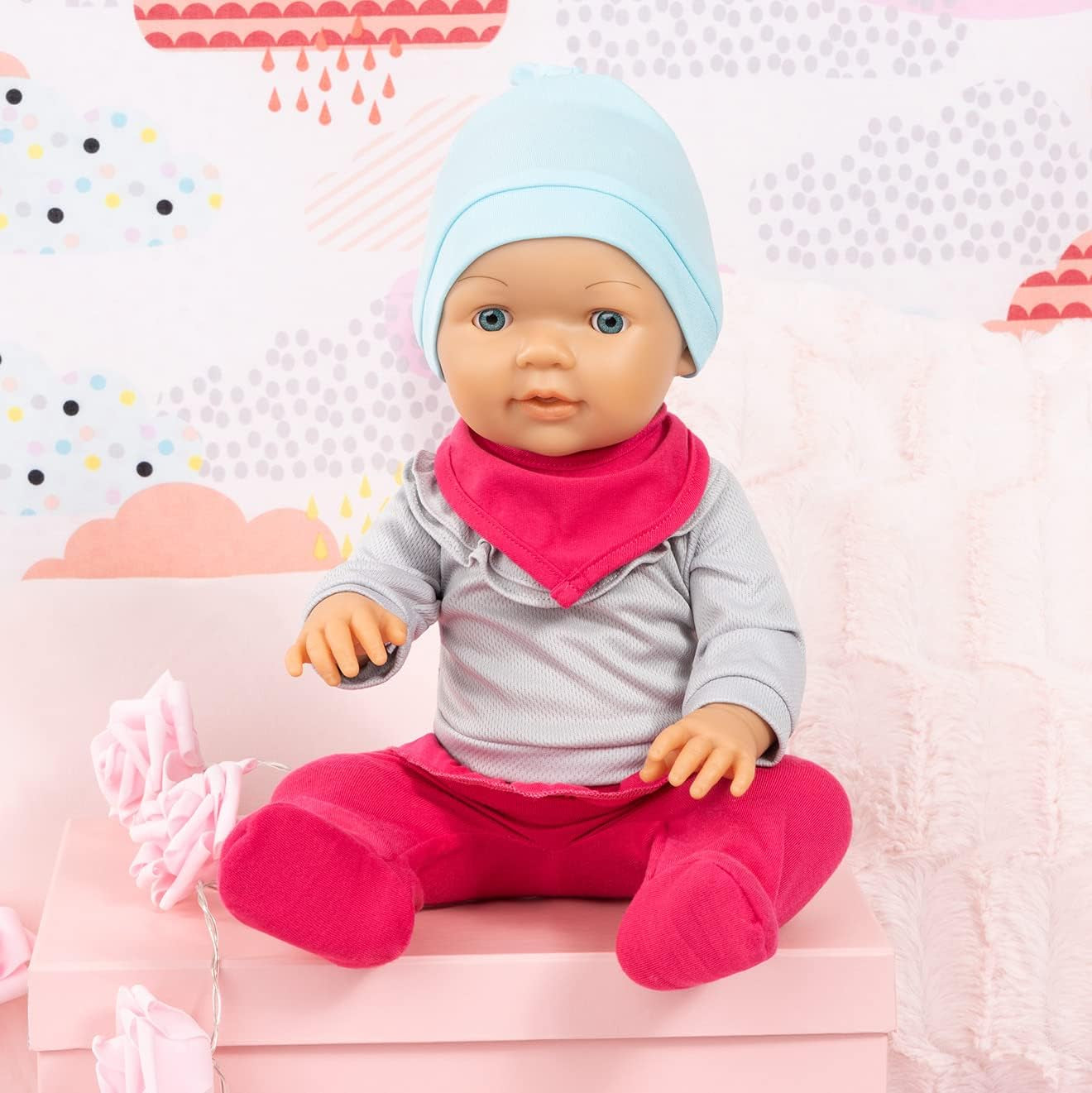 Bayer Design 84200AM Puppenkleidung, Outfits, Babypuppen Anziehsachen 38-43 cm, mehrteilig, Puppenzubehör