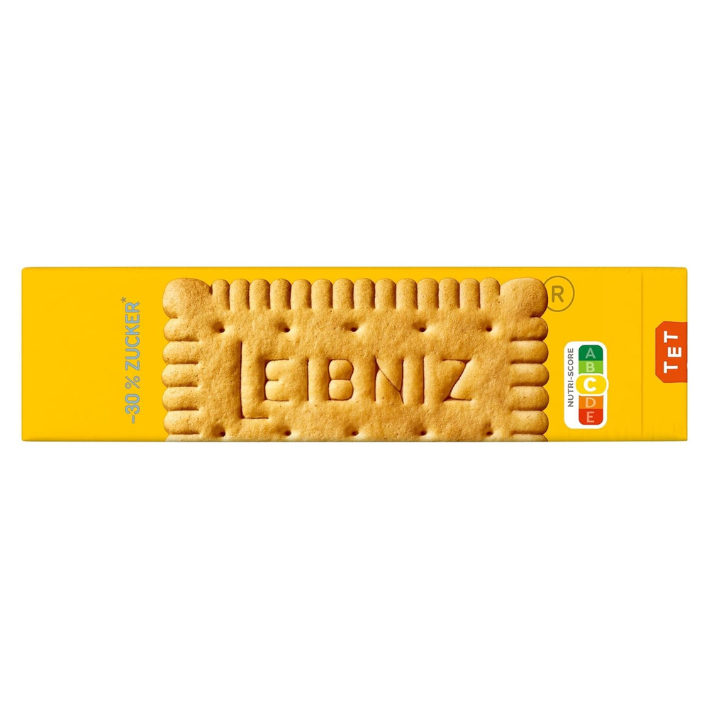 LEIBNIZ Biscuits au Beurre - 30% Sucre, 150g, Biscuits au Beurre Faible en Sucre, Véritables Biscuits Croquants à 52 Dents (1 x 150g)