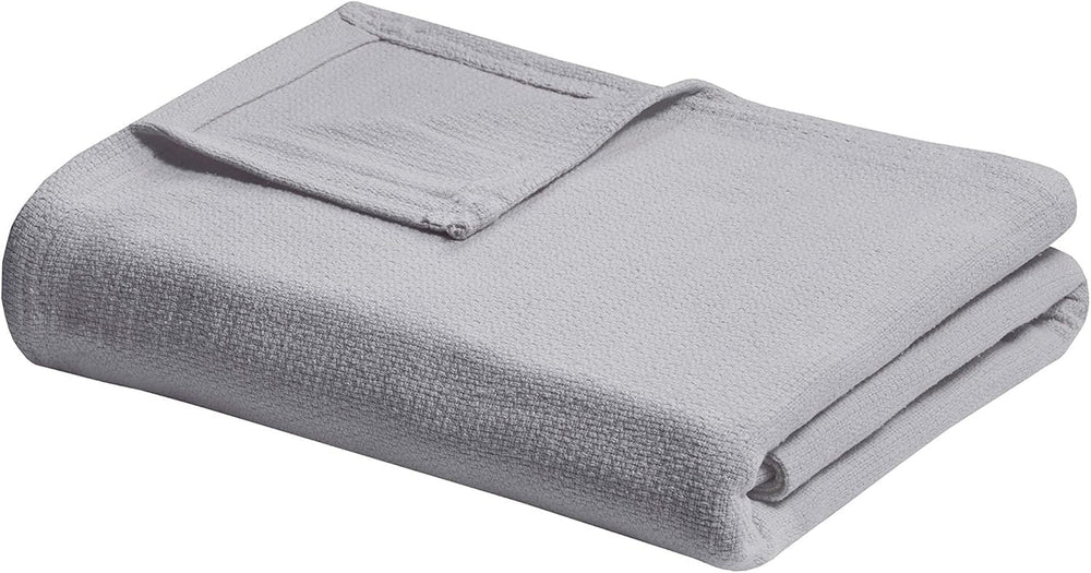 Madison Park Freshspun Wicker Twin Couverture en coton gris pour lits et couettes Madison Park Gris Full/Queen