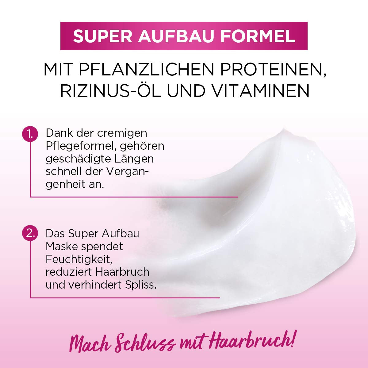 L'Oréal Paris Masque Capillaire Anti Fourches Elvital pour cheveux longs et abîmés, Soin à rinçage intensif, Aux vitamines végétales et à l'huile de ricin, Masque Super Constructeur Dream Longueur, 1 x 300 ml Naty Shop Masque Capillaire