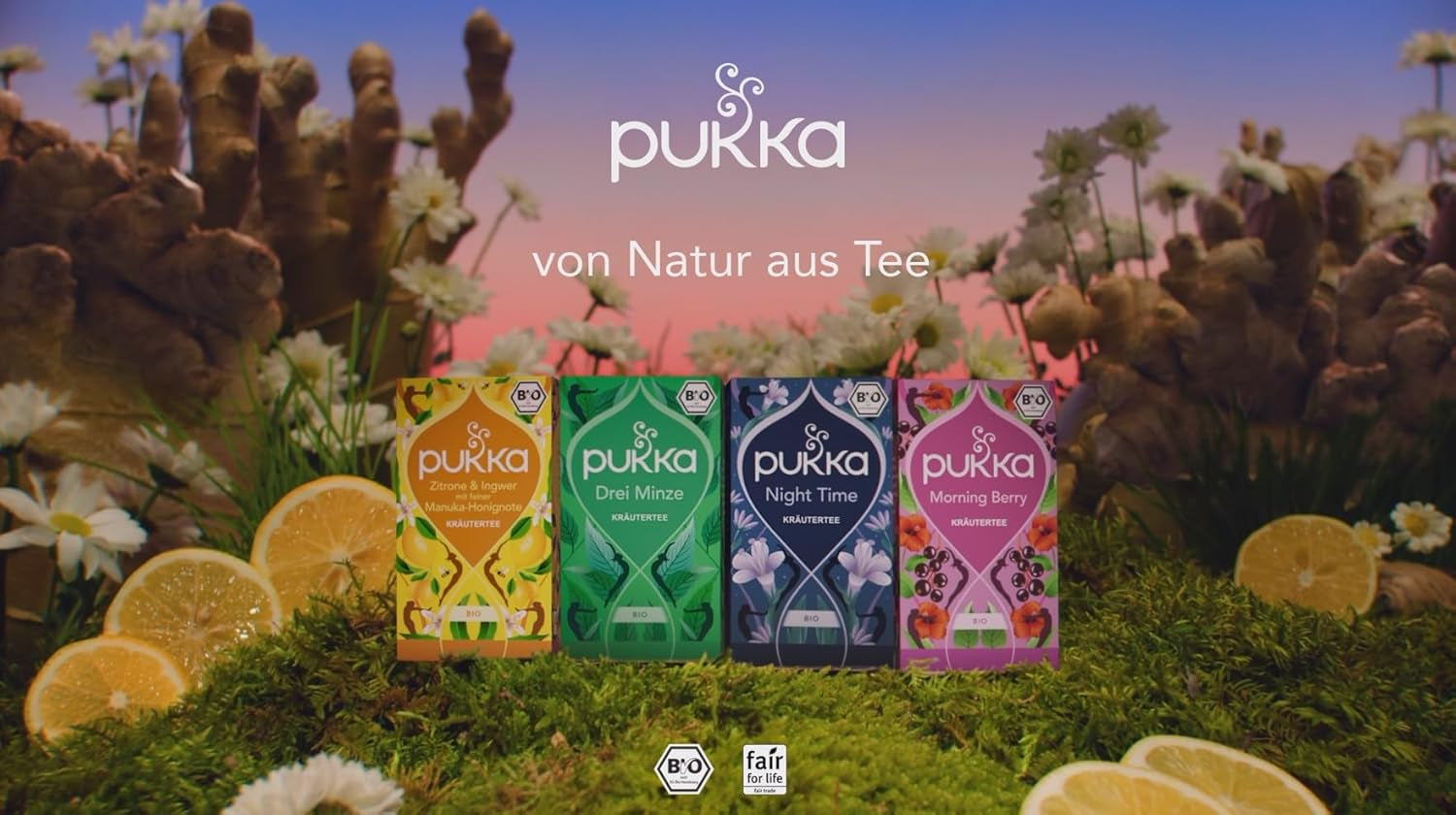 Poukka | Tisane Bio "Menthe Matcha Verte" | Menthe, menthe poivrée et matcha | Thé vert pour la fraîcheur matinale | Paquet de 1 | 20 sachets de thé
