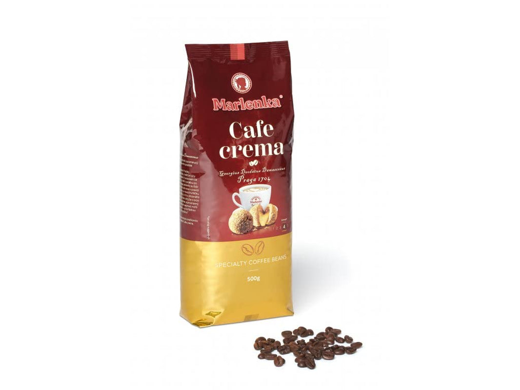 MARLENKA® Crème au café | Espresso Bohnen | schokoladiges & nussiges Saveur | Geröstete Kaffeebohnen | Machine à café automatique | Bohnenkaffee ganze Bohnen | Grains de café | Café Ganze Bohnen (500g)