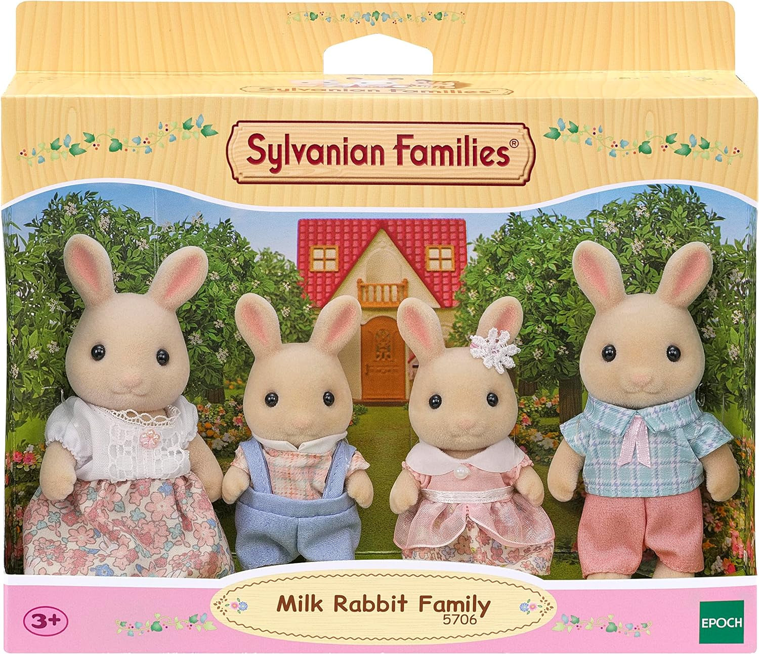 Sylvanian Families L5706 Famille Lapin Lait - Figurines de maison de poupée Naty Shop Dolls