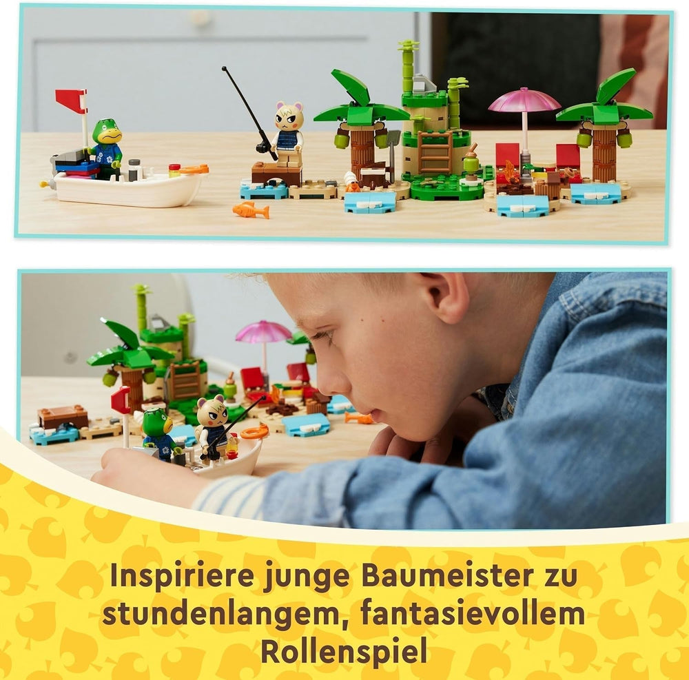 LEGO Animal Crossing Käptens Island Boat Tour, jouet créatif pour enfants avec 2 figurines de la série de jeux vidéo dont Huschke, cadeau pour filles et garçons à partir de 6 ans 77048 Jeux de construction Besuche den LEGO-Store