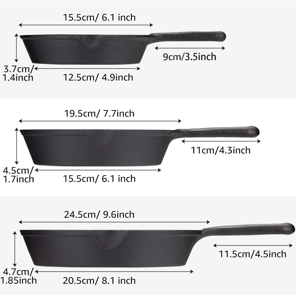 Poêle à griller en fonte OVERMONT avec poignée Casseroles et poêles Naty Shop