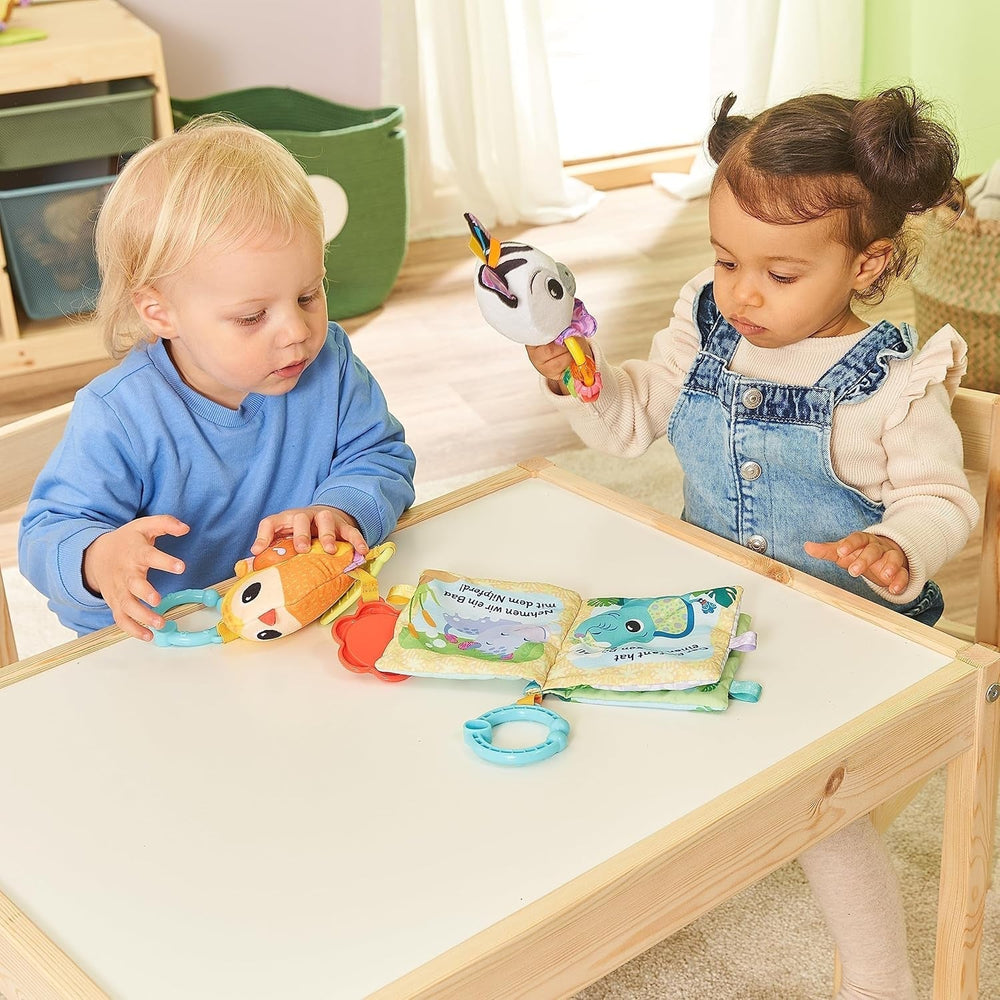 VTech Baby - Coffret Cadeau Bébé Amis des Animaux - Coffret de Jouets avec Livre en Tissu, Oiseau Chanteur et Hochet Zèbre - Pour 0-24 Mois Jouets pour Bébé Naty Shop
