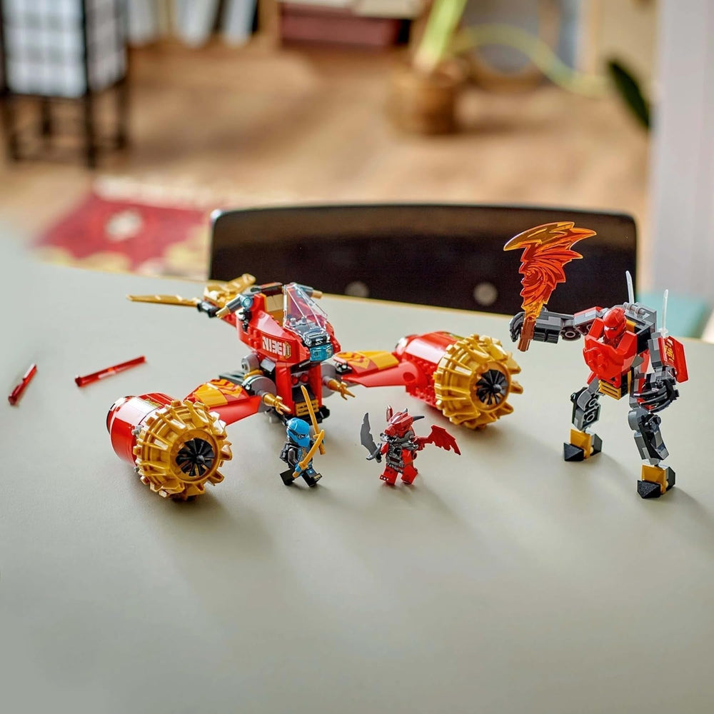LEGO NINJAGO Kai's Storm Rider Mech - Moto volante avec 3 figurines - Mech avec tête, bras et jambes mobiles - Jouet de construction - Cadeau pour garçons et filles à partir de 7 ans 71830 Jeux de construction Besuche den LEGO-Store