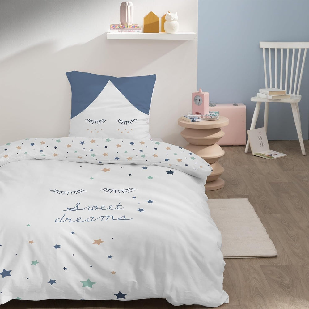 Parure de lit enfant, réversible, Literie Étoiles - enfants Naty Shop
