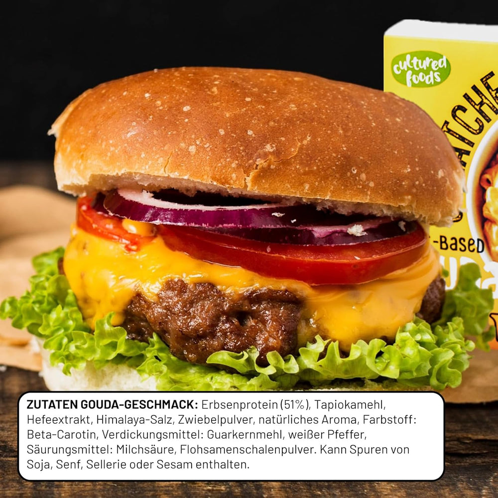 Cultured Foods Veganer Käse Käseersatz Laktosefrei Glutenfrei 2-er Set Gouda et Cheddar CHEATCHEEZ