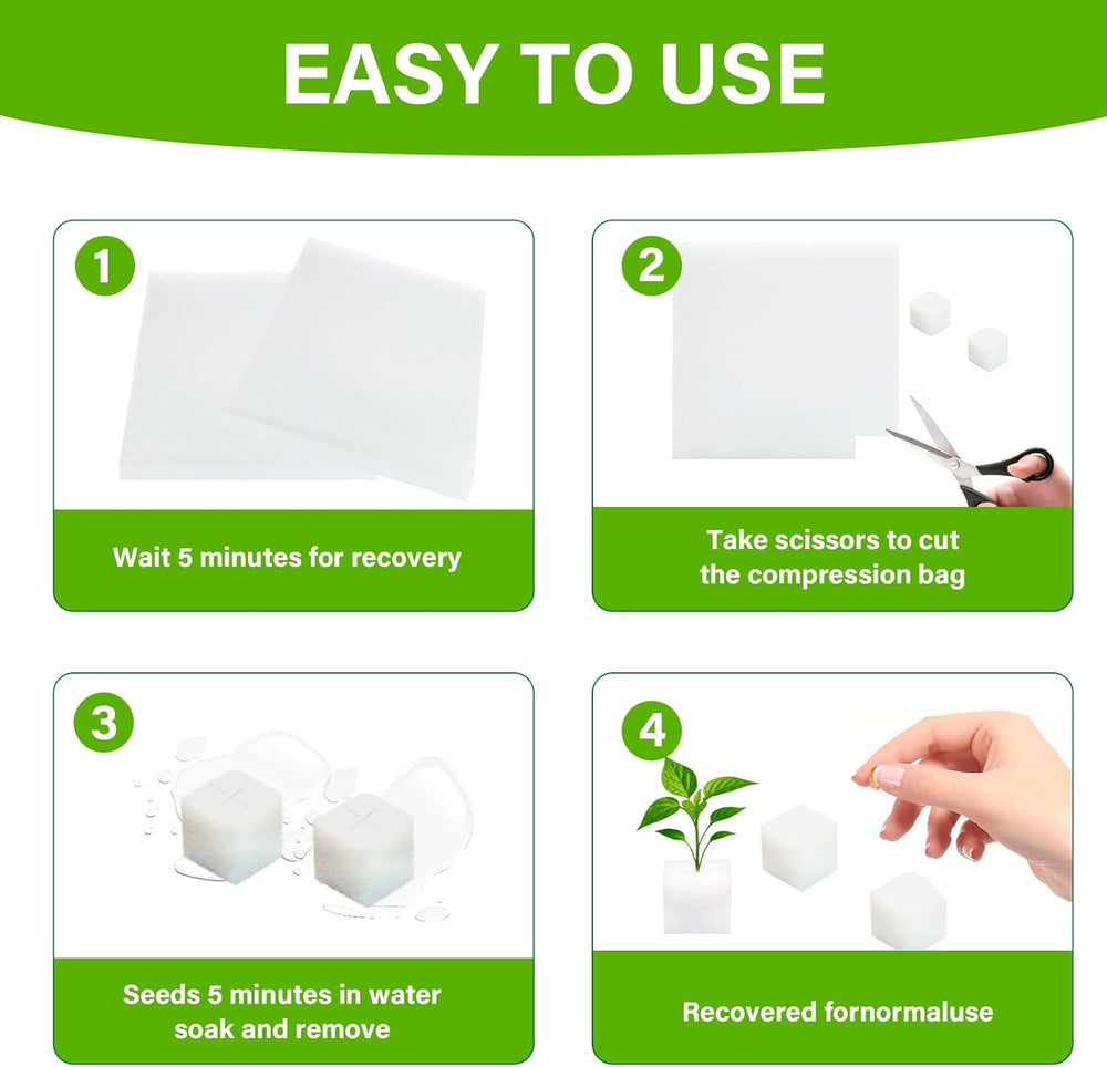 Laine de roche, laine de roche de propagation, 2 pièces, éponge hydroponique, 200 pièces après coupe - Alternative pour serre, germination des graines et légumes domestiques