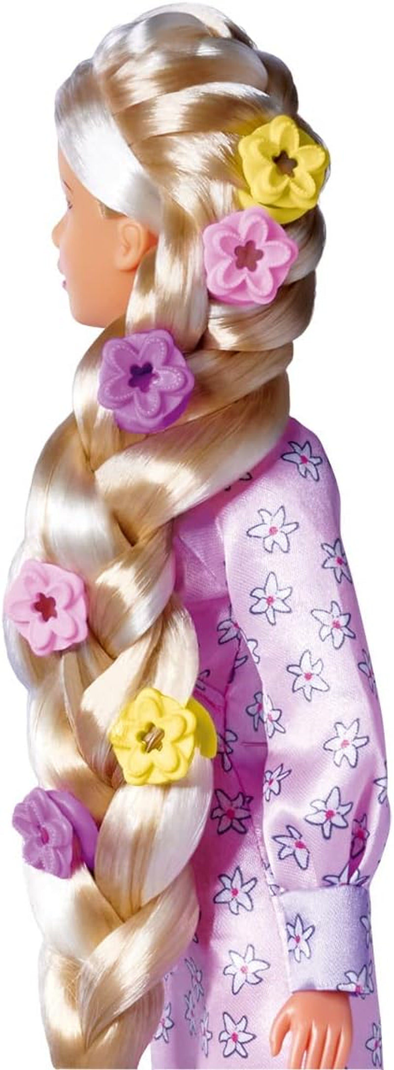Simba 105733640 - Steffi Love Flower Hair, poupée aux cheveux extra longs, comprend 6 pinces, accessoire de tresse et peigne, 29 cm, à partir de 3 ans