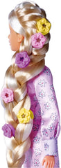 Simba 105733640 - Steffi Love Flower Hair, poupée aux cheveux extra longs, comprend 6 pinces, accessoire de tresse et peigne, 29 cm, à partir de 3 ans