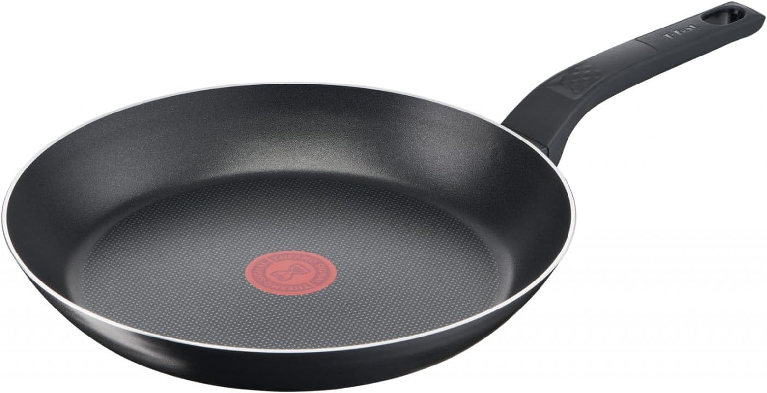 Tefal Easy Cook & Clean, revêtement antiadhésif, indicateur de température, non recommandé pour l'induction Casseroles et poêles Naty Shop Pan Set 24/28 Cm