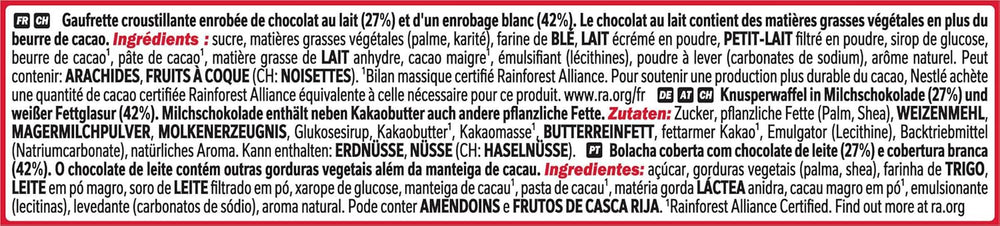 Nestlé Chunky Funky, gaufrette croustillante au chocolat au lait, paquet de 24 (24 x 40g)