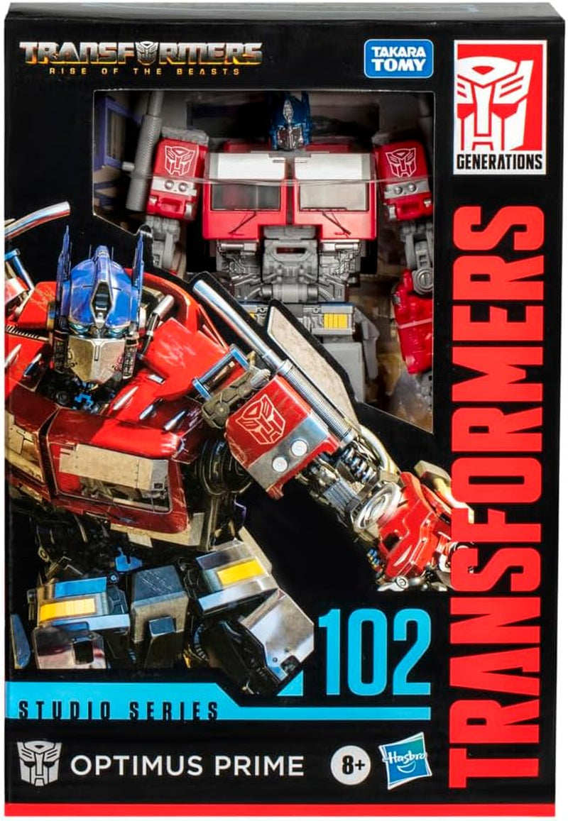 Transformers Studio Series Voyager Class Rise of the Beasts 102 Optimus Prime Action Figure Rouge Blanc Bleu Figurines Naty Shop