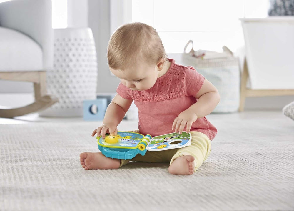 Fisher-Price Musical Animal Friends Recueil de chansons | Jouet bébé à partir de 6 mois, 1 an pour filles et garçons | Jouet pour enfants | Livre musical avec effets sonores et lumineux | Jouet éducatif (allemand), GFP29 Jucarii Bebe Naty Shop