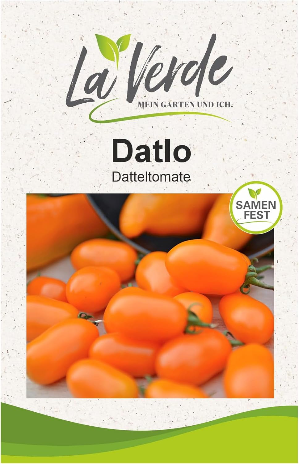 La Verde MEIN GARTEN UND ICH. Mini Tomatensamen Für Ca. 10 Pflanzen, Robuste Cherrytomate, Süß-Fruchtige Früchte, Saatgut Ohne Gentechnik