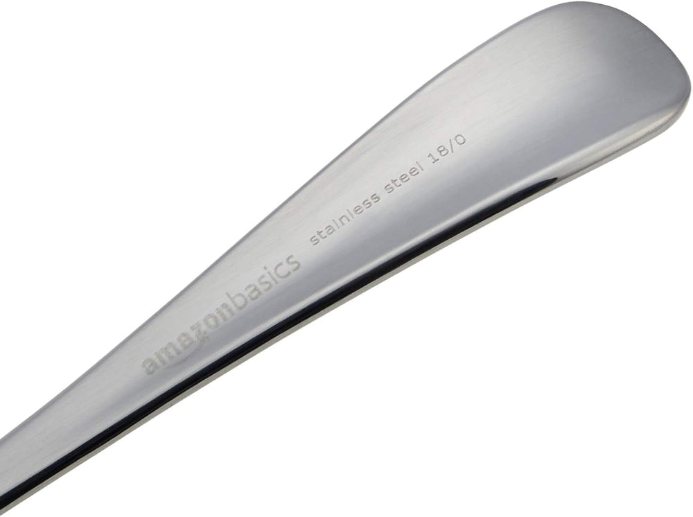 Cuillère à café en acier inoxydable, design à bord rond, paquet de 12, argent Naty Shop Kitchen