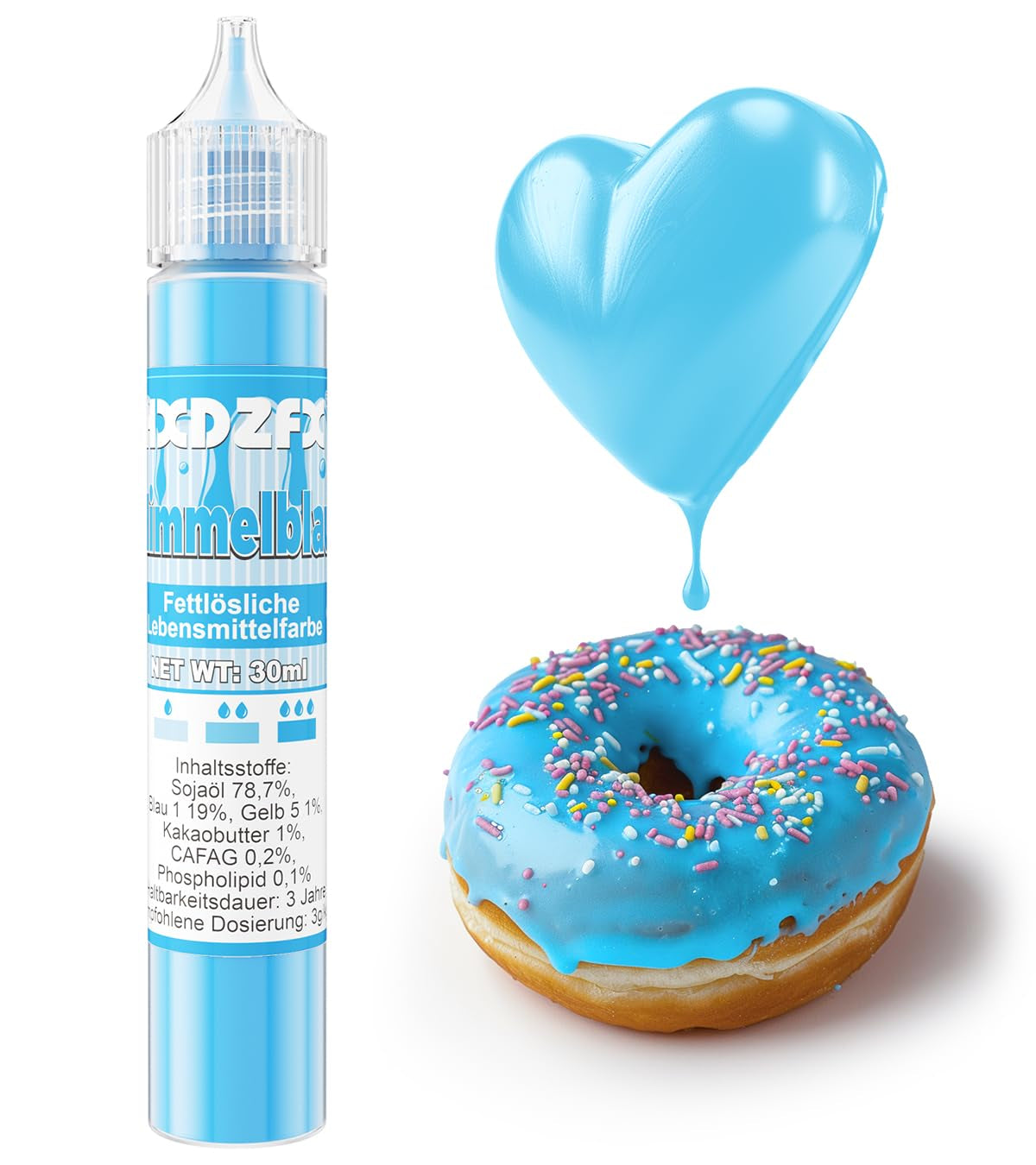 Colorant alimentaire liposoluble – 30 ml de colorant alimentaire concentré à base d'huile pour chocolat, ensemble de colorants alimentaires pour décoration de gâteaux, fondant, crème au beurre, pâtisserie, travaux manuels (bleu marine)