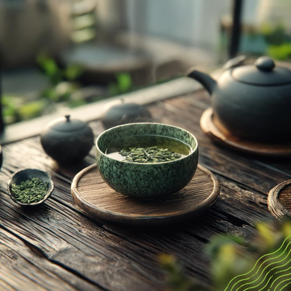 Thé Sencha japonais Naturalebio - 200 g Thé vert bio - Thé vert Sencha 100% pur et naturel - feuilles en vrac de la première récolte - produit biologique cultivé au Japon