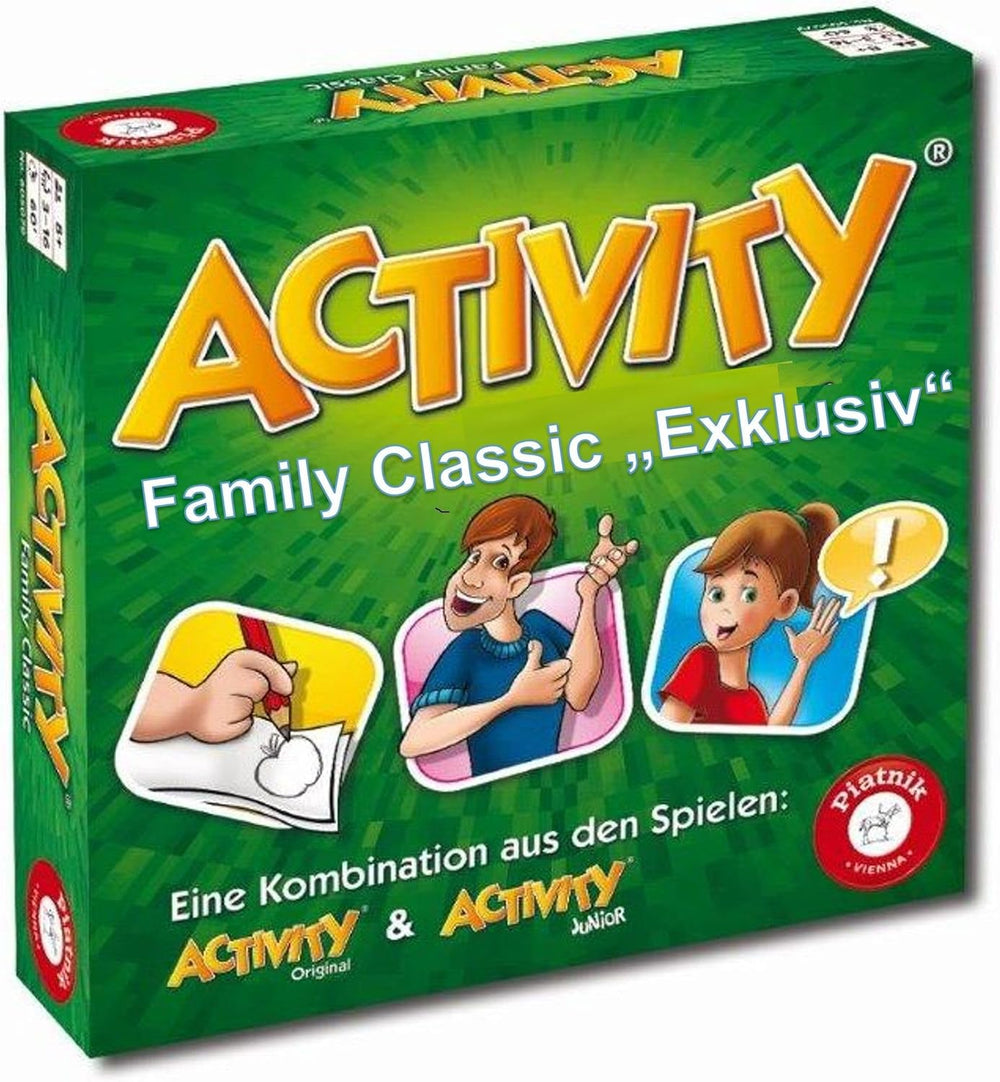 Piatnik 6028 - Jeu d'activités original | Jeu classique pour les fêtes et soirées de jeux | Pantomime, dessin et explications obligatoires | 2 640 nouveaux termes | Maximum 16 joueurs possibles