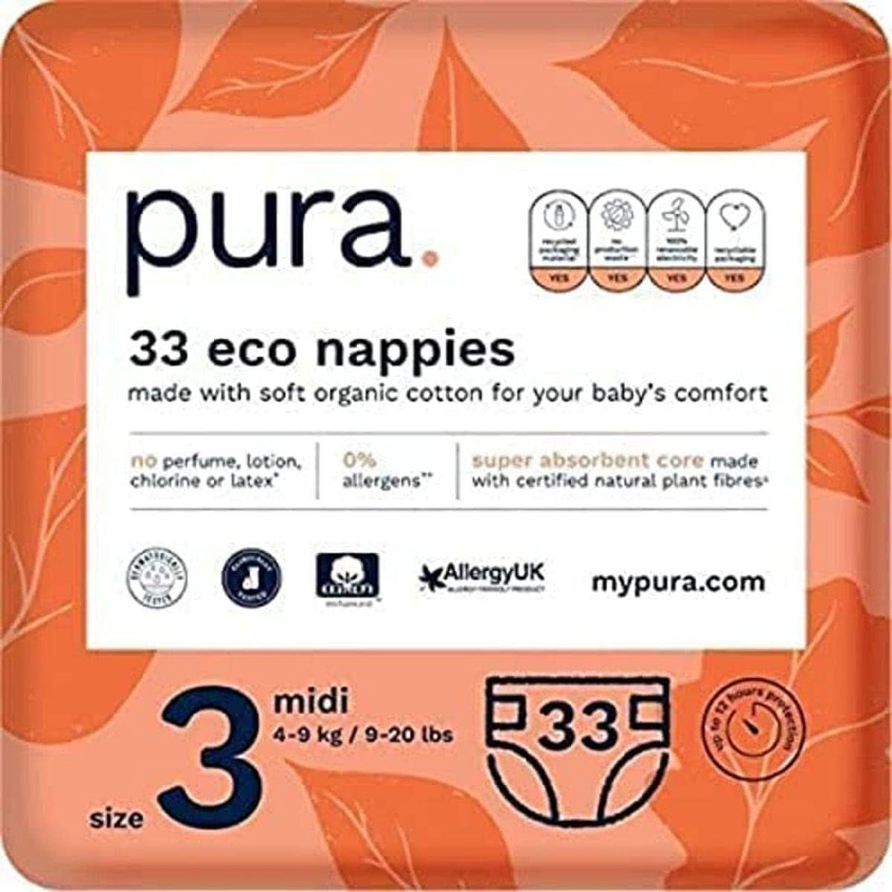 Scutece eco, EU Ecolabel, piele sensibilă, bumbac, hipoalergenic Mama si Copilul Naty Shop 3 (33 buc)