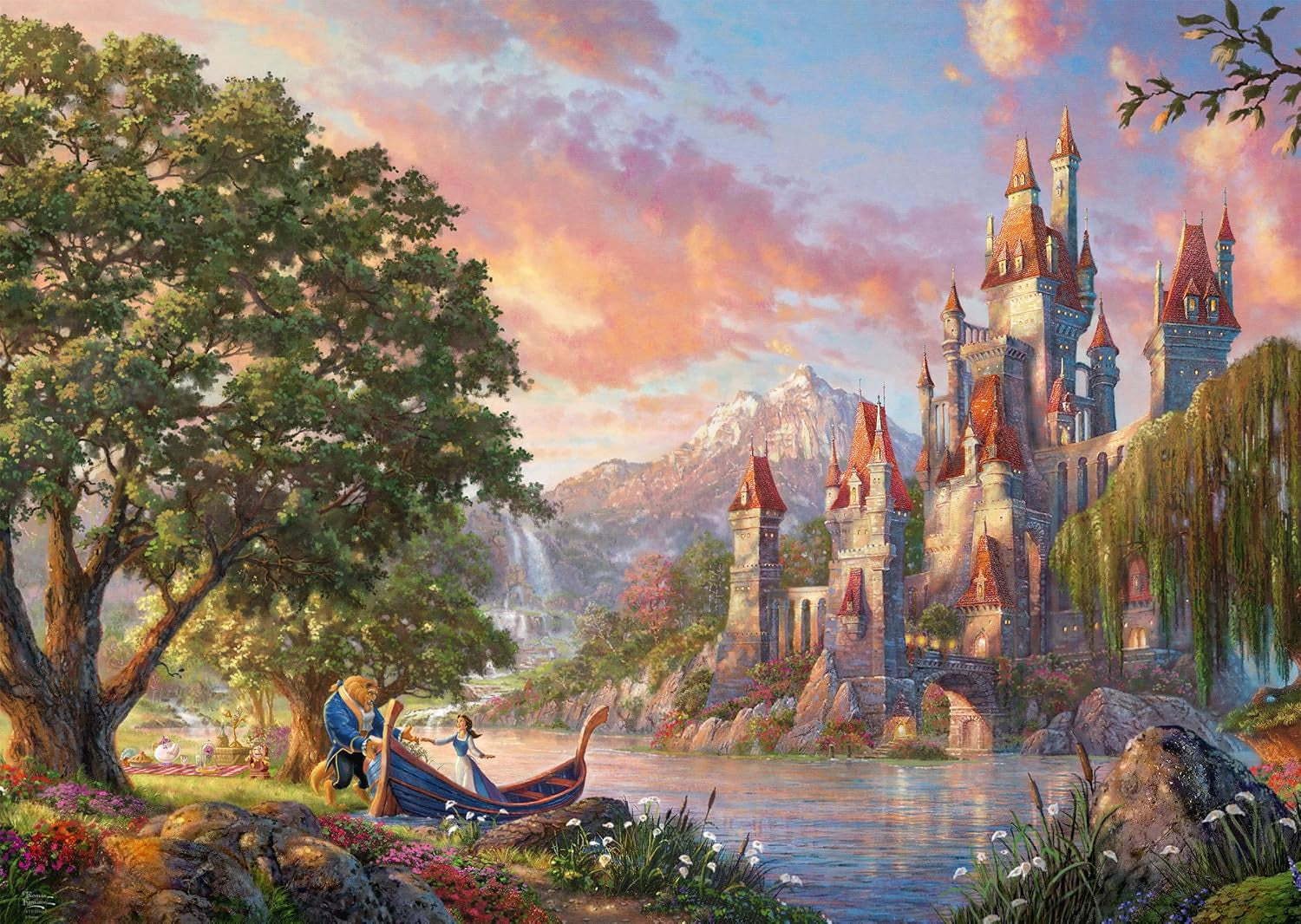 Schmidt Spiele 57372 Thomas Kinkade, Disney, Lumea magică a lui Belle, jigsaw puzzle 3000 piese Puzzle Naty Shop